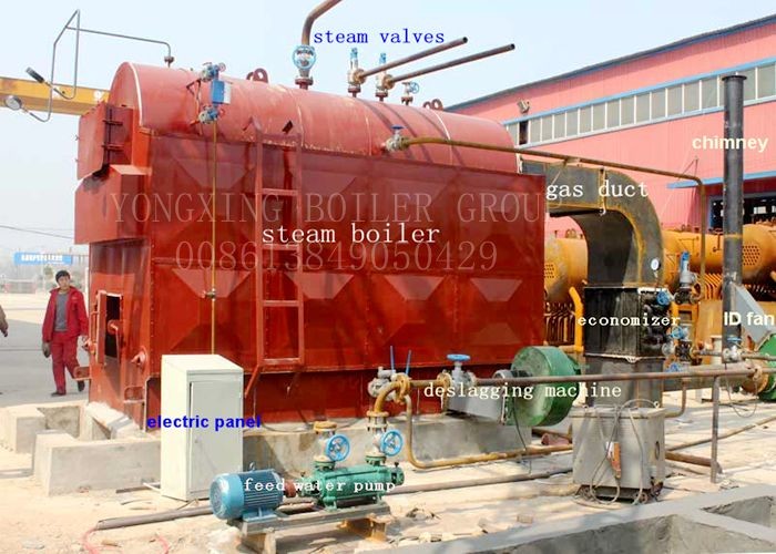 1 Ton Wood Pellet Steam Generator Sawdust Burner Boiler Long Service Life