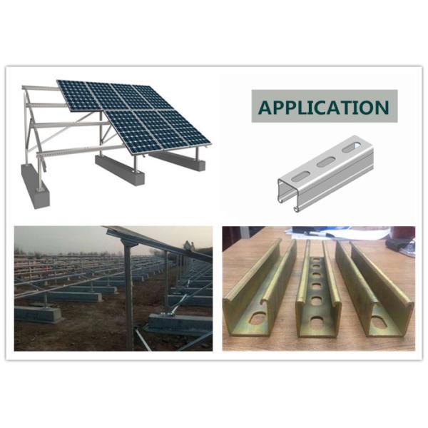 Solar Post Galvanized Strut Roll Forming Machine Slotted Profile Use CE Certified