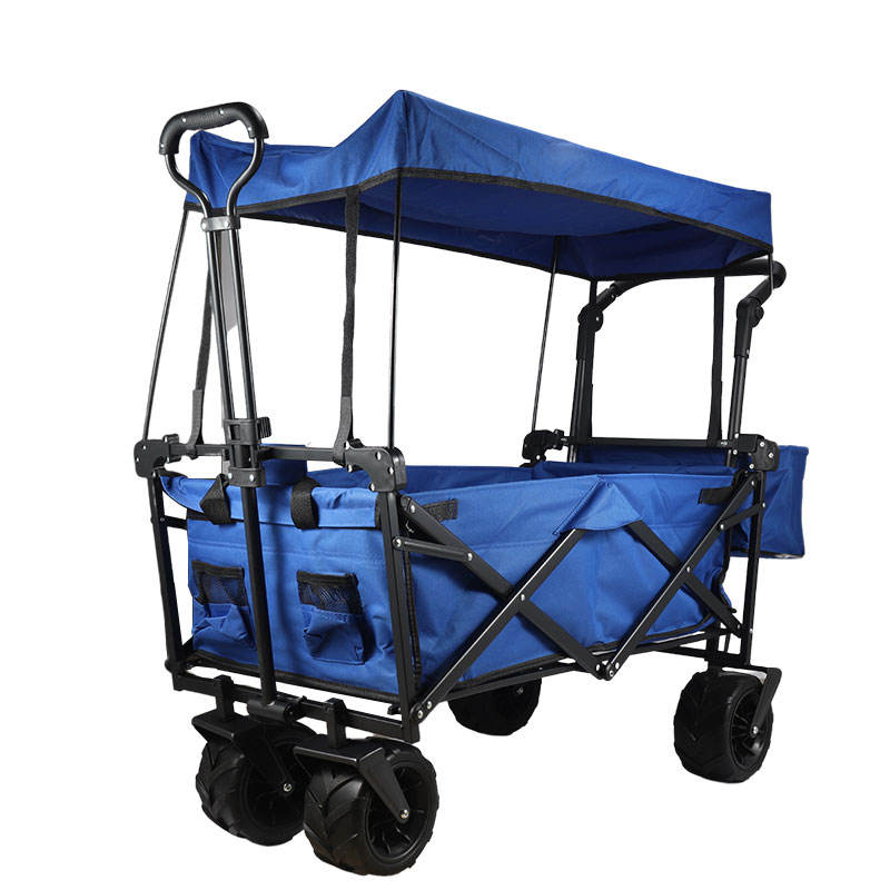 Convenient 200lb Load Bearing Collapsible Folding Wagon Cart for Outdoor Camping