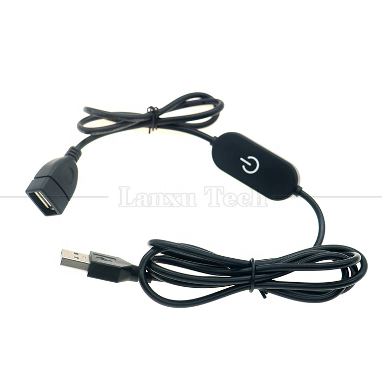 5V Male to Female USB Touch Switch on off Dimmer Controller Cable Stepless Lamp Light Board Strip Bar LED Dimmer