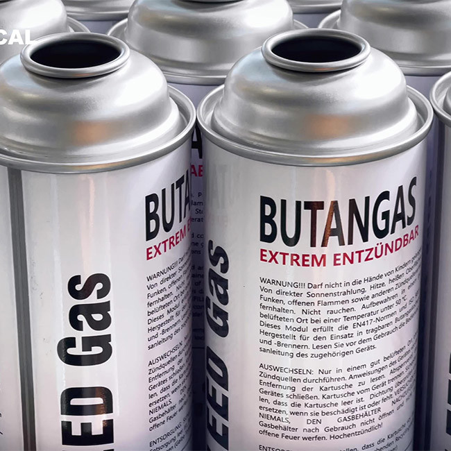 Durable Butane Gas Vessel with Customized Logo and Tinplate Construction