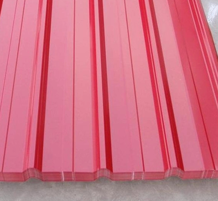 RMP PPGL RED Galvalume Dx51D 0.35mm Pre Painted Corrugated Roofing Sheets