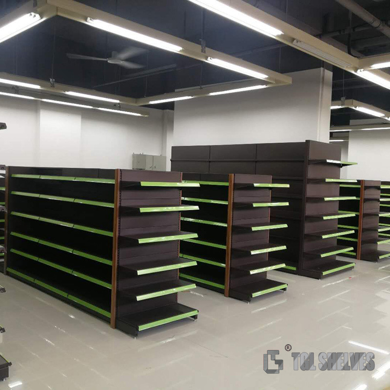 Powder coating Lozier Gondola Shelving , Convenience Store Shelves For Sale