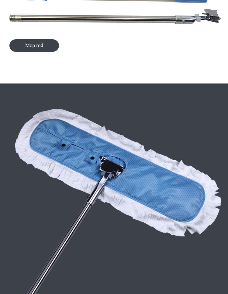 Anti Static ESD Clean Room Mops Easy To Change With 90cm Handle Length