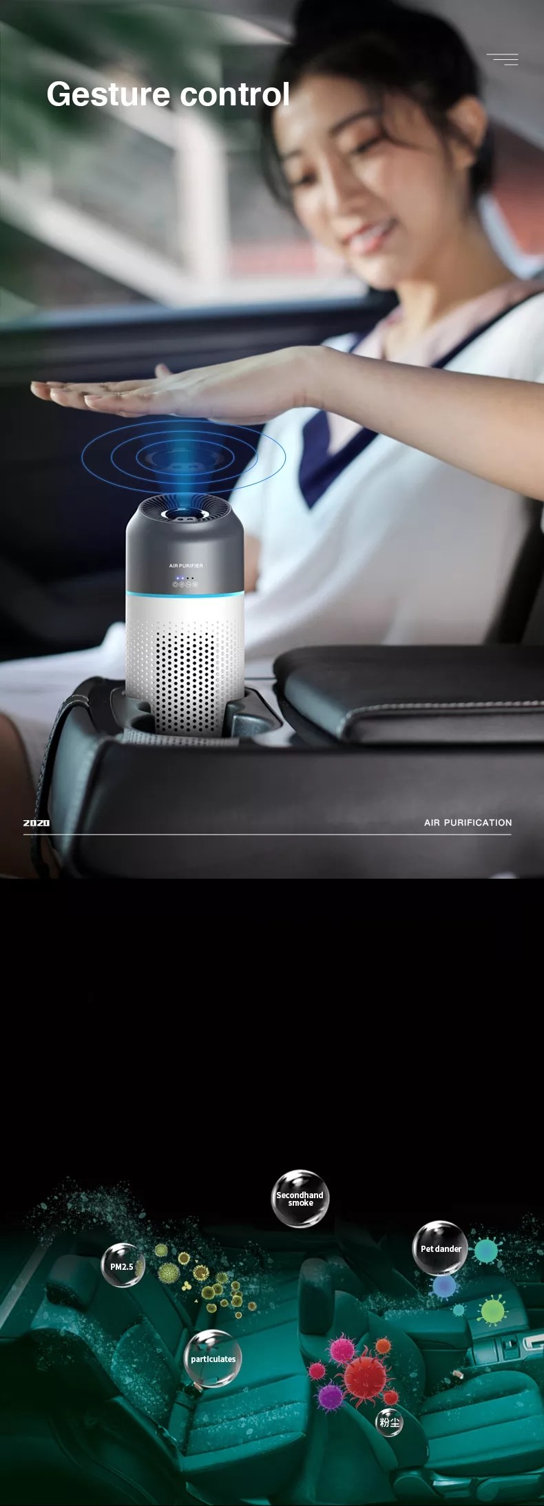 Release Trace Active Oxygen Car Cabin Air Filter 50m3/h For Car Air Purification