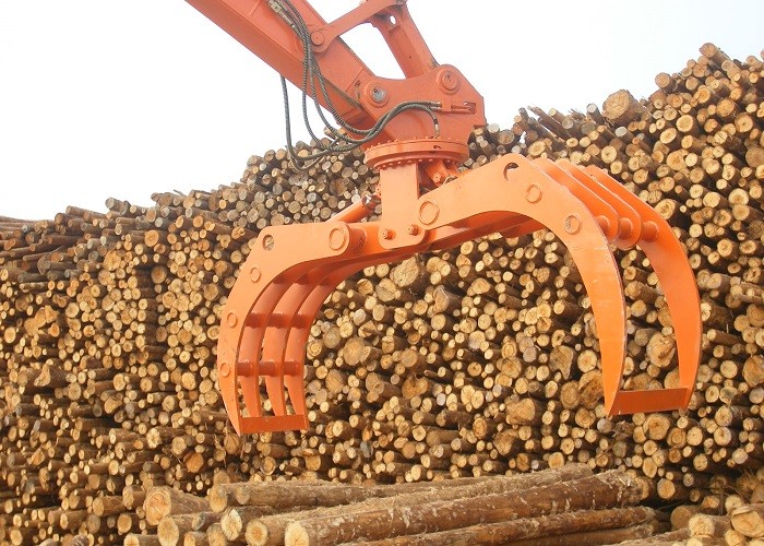 Mechanical Wood Grapple Log Grapples for Excavators Kobelco SK80