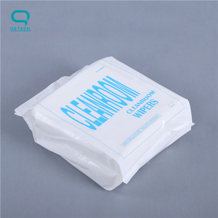 Square Shaped White 9x9 Non Woven Cleanroom Wiper