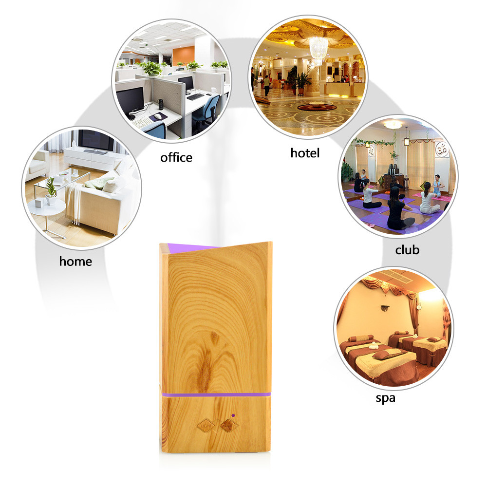 200ml Laser Carving Wood Grain Aromatherapy Diffuser