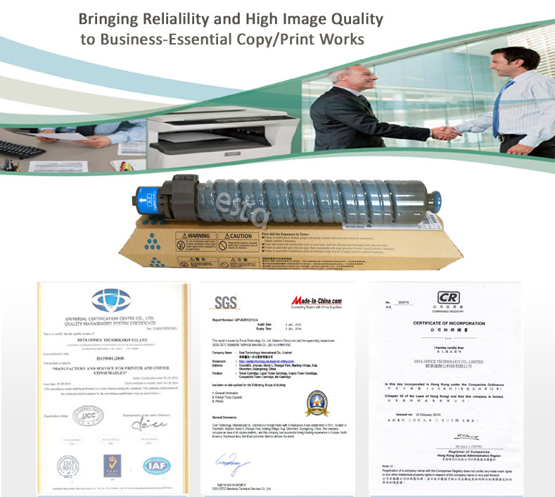 MPC4500 Copier Ricoh Color Toner Cartridge Aficio MPC3500 4 Sets