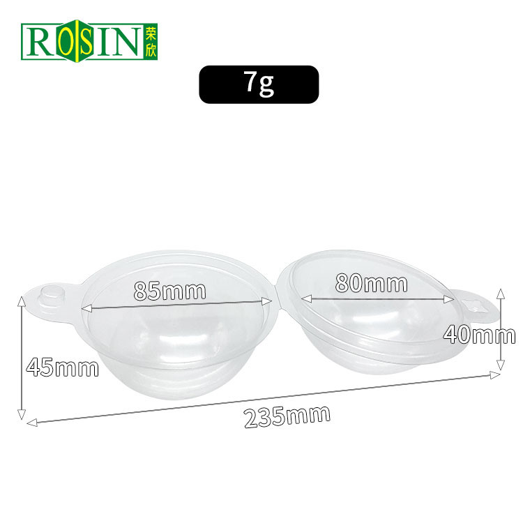 Customized Pet Transparent Bath Bomb Blister Packaging Round Lightweight