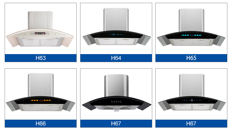 Smart Stainless Steel Glass Range Hood with App Control Low Noise Kitchen Chimney Hood