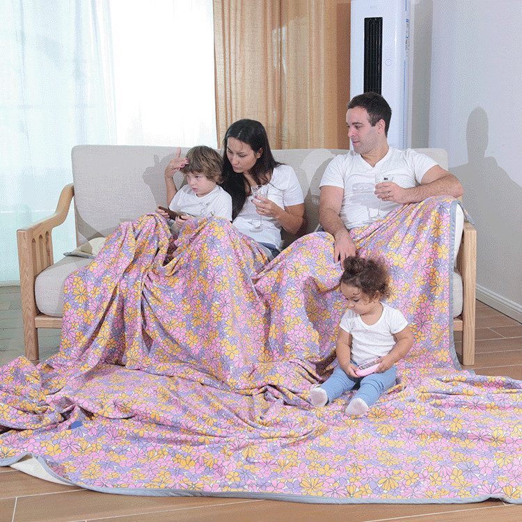 10x10 Double Ply Personalized Flannel Blanket Heavy Fluffy Throw Blanket For Couch