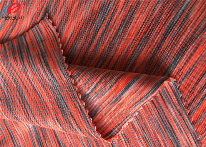 melange Weft Knitted Fabric Polyester Spandex Yarn Dyed Fabric For Sportswear