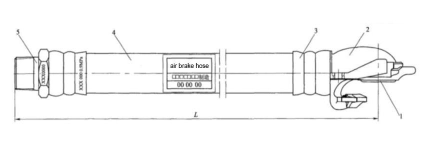 UIC Standard Railway Braking System Air Hose EN15807 Malleable Iron