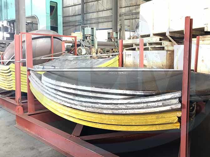 Carbon Steel 2:1 Ellipsoidal Dished Head Dish End Diameter 11000mm Thick 58mm