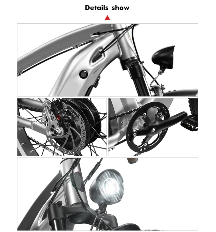 15Ah Hidden Battery Fat Tire Mountain E Bike 48V 500W Motor 26 Inch Electric Bike