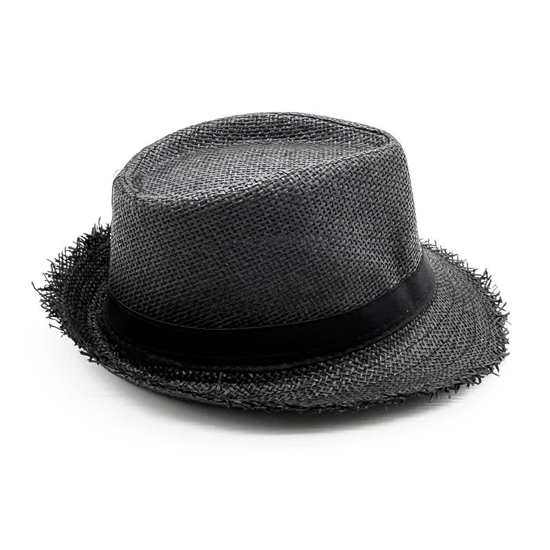 Retro Raw Edge Outdoor Beach Shade Breathable Straw Hat For People