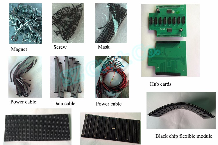 indoor rgb full color customized P2 P3 P4 P5 p6 flexible led display screen panel module price wholesale