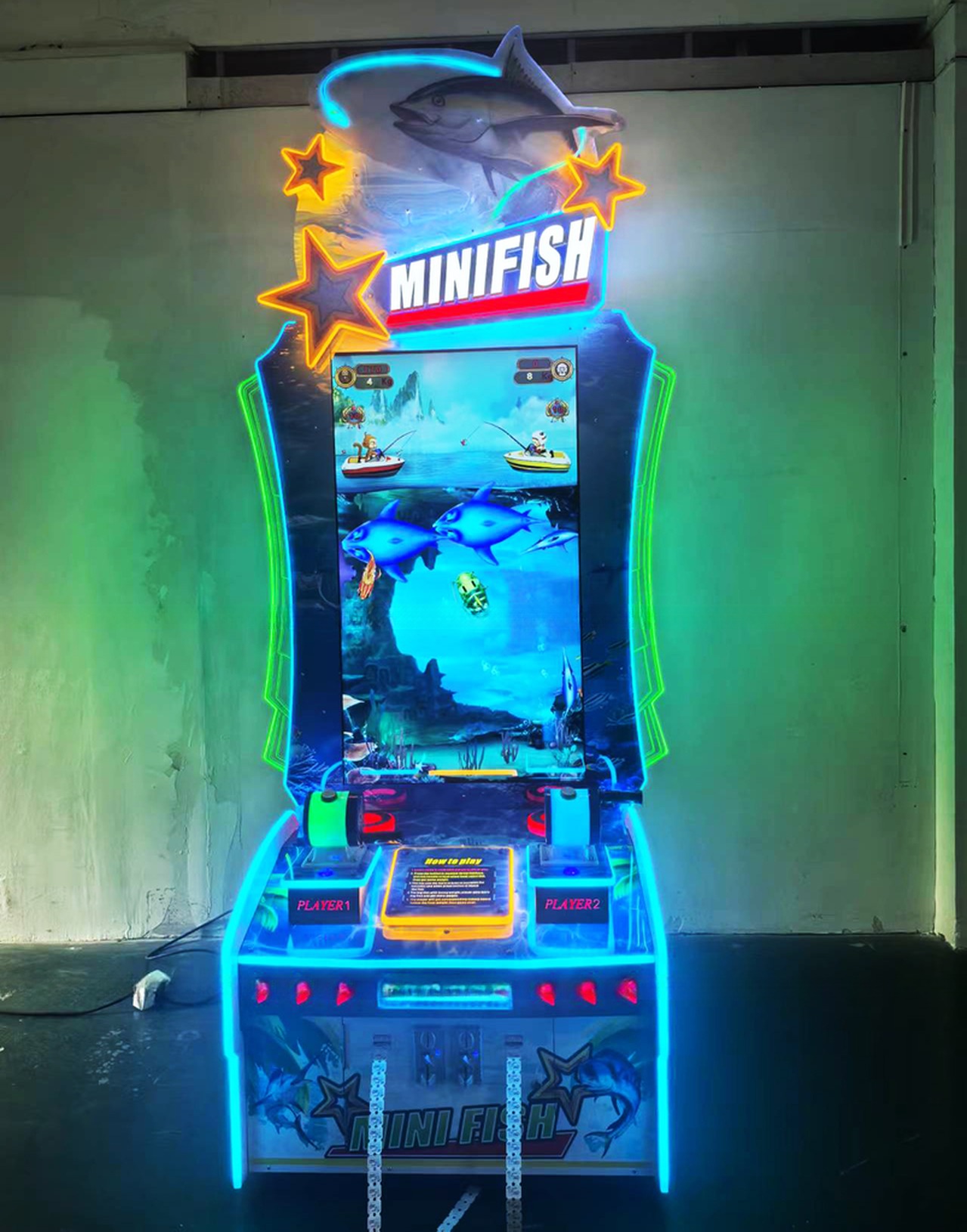55LCD Under Water World Arcade Fishing Game Machine Customized