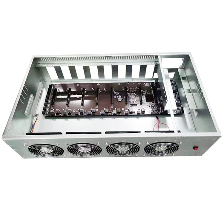 Wholesale 847Pro 8 GPU case with Fans DDR3 4G 64G/128G 65MM space open case Computer Machine Box