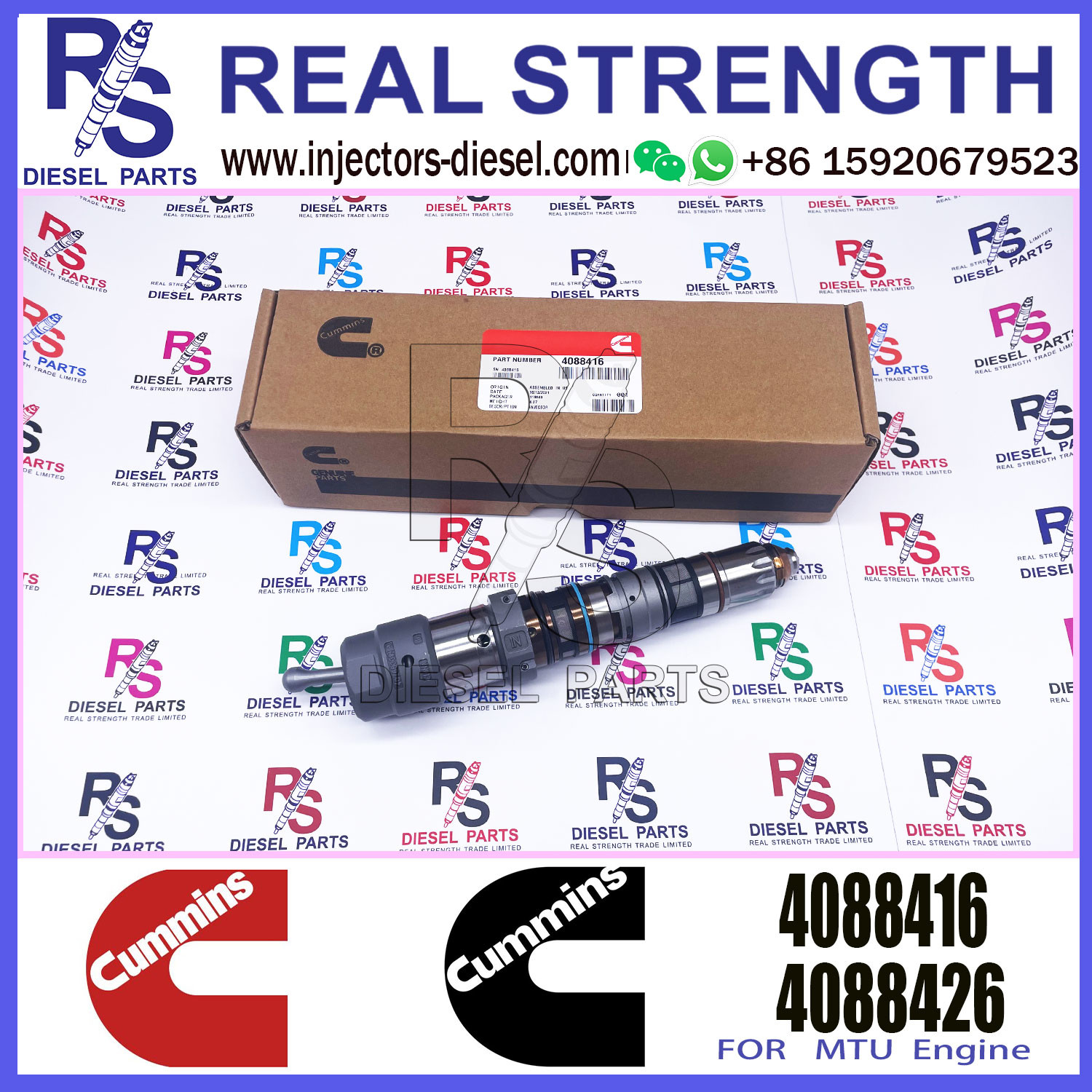 QSK23 Diesel Engine Common Rail Fuel Injector 4088427 4001813 4087893 4326780 4088416