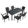 Buy cheap Patio 1.97" Cushion Thickness Rattan Garden Table And Chairs from wholesalers