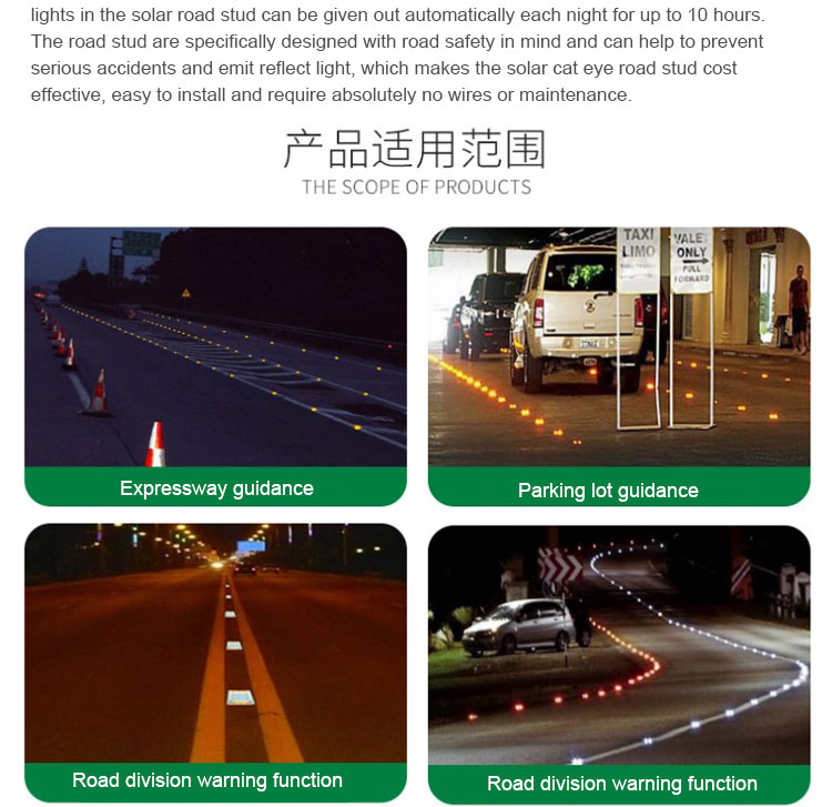 Customized Size Aluminium Road Stud Cat Eye Reflective Road Stud For Roadway Safety