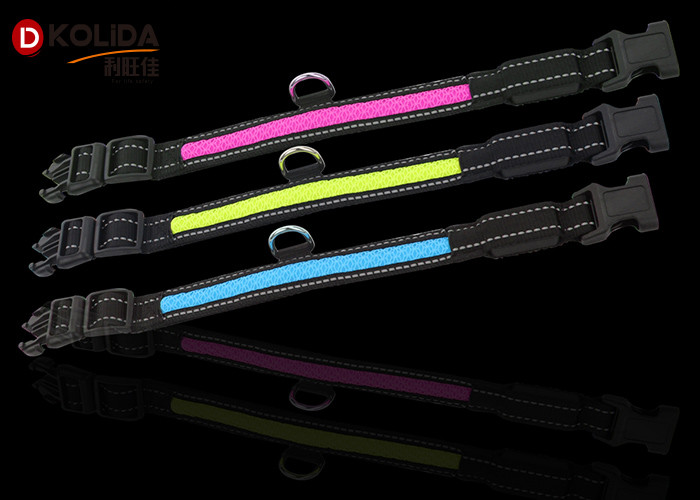 Flashing Luminous Adjustable Safety LED Dog Collar Lighted 2.5cm/1" X 51-61cm