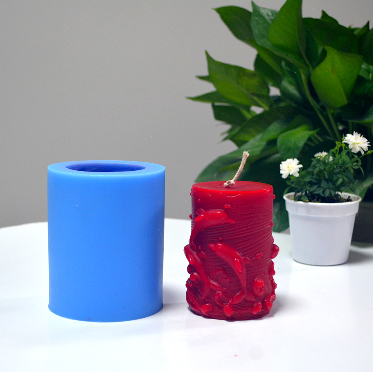 Dolphin Shape Silicone Candle Mold Sustainable 3D Candle Molds