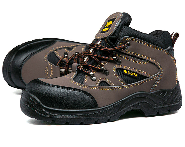 Security Work Boots Oxford Cloth Safety Boots PU Injection Sole Steel Plate Anti-proof Work Shoes For Men