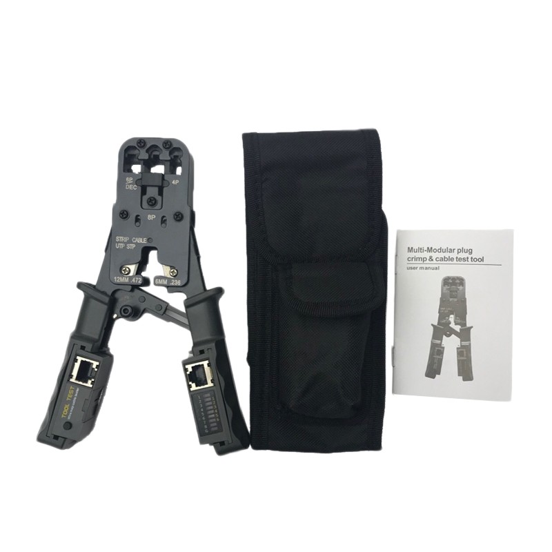 8P8C/RJ45 6P6C/RJ12 6P4C/RJ11 Network Cable Accessories Plier Striping Cutting Tool With Cable Tester