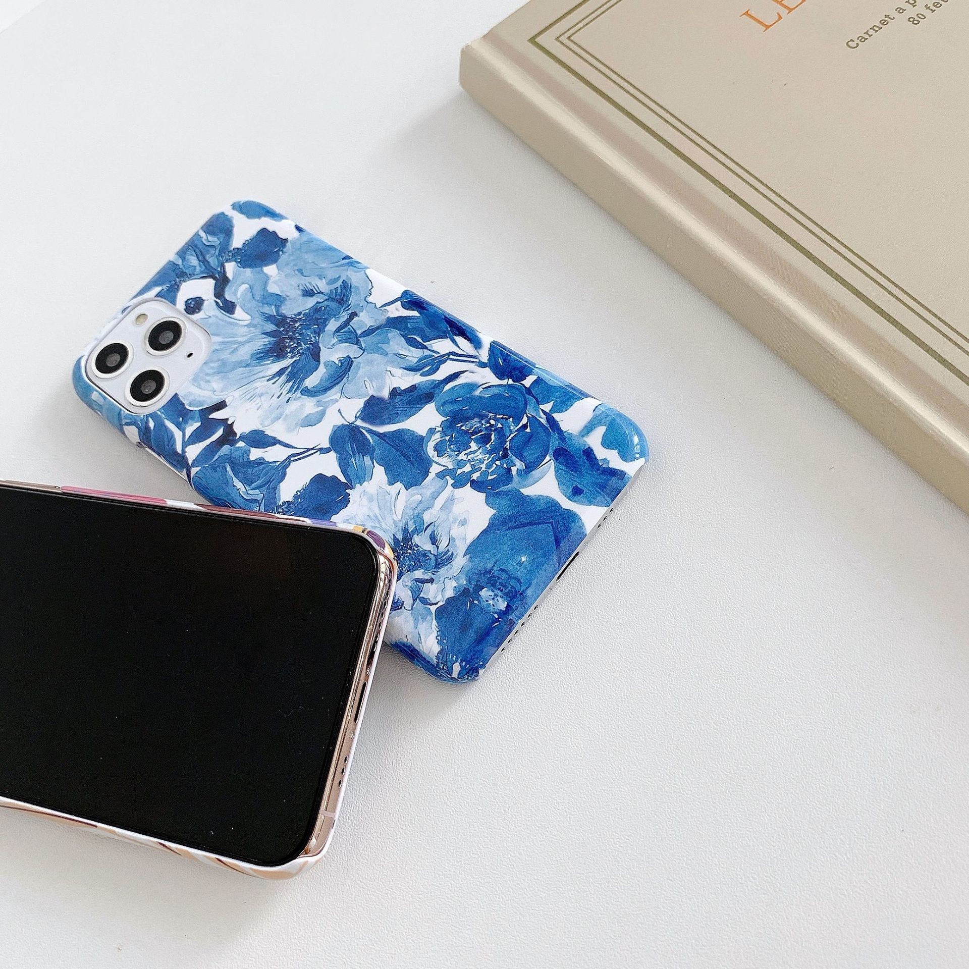 PC Designer Cell Phone Cases IMD Finished Floral Design Matte Grease Free