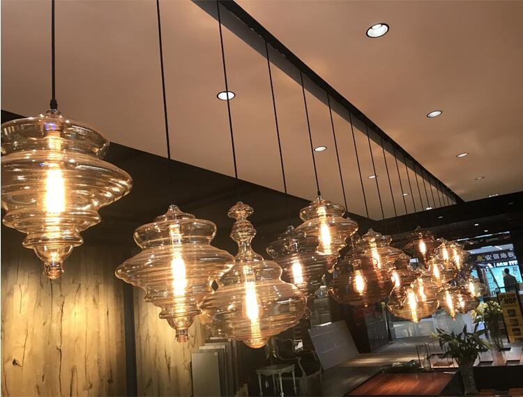 Nordic Kitchen Pendant Lights Art Deco Glass Lamps Glory Restaurant Hanging Lamp(WH-GP-31)