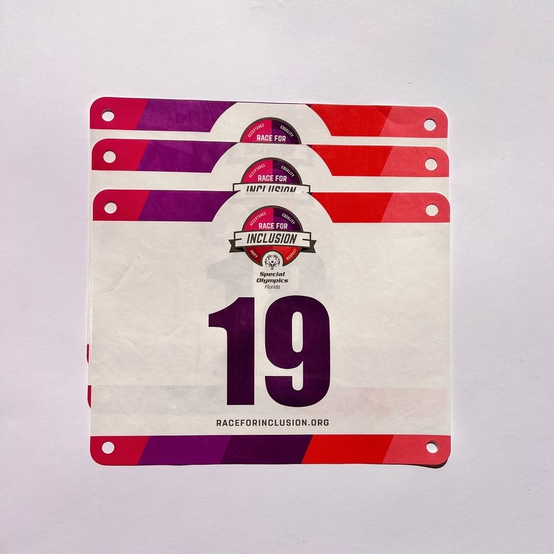 Customized Marathon Running Digital Bib Number Screen Printing Method Made with Tyvek Material