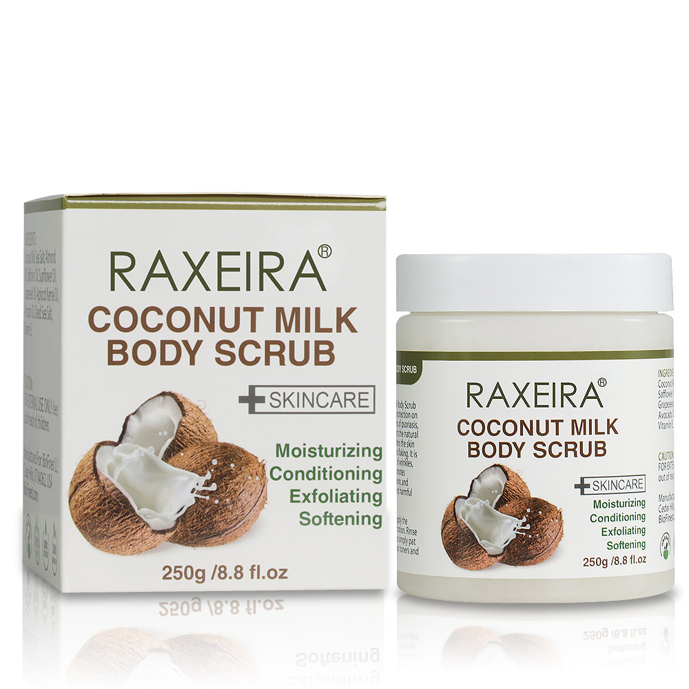 Natural Organic Skin Care Body Scrub Deep Cleansing Exfoliate Skin Coconut Milk Body Scrub