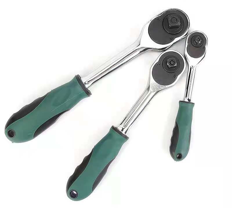 Ratchet wrench, chrome vanadium steel, drive square head size, 1/2,1/4,3/8, straight shank, crank, 1000g