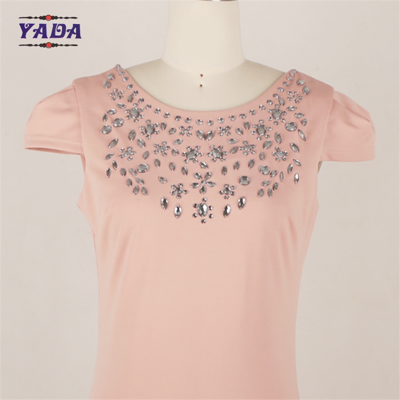 Sexy backless bodycon slim fit ladies high fashion dress casual wear dresses plus size women clothing with crystal beaded