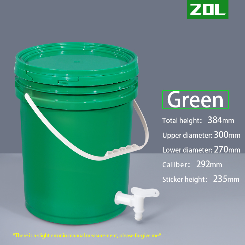 Food Grade Drink Dispenser 5 Gallon Plastic Bucket With Handle And Lids Customrized Logo