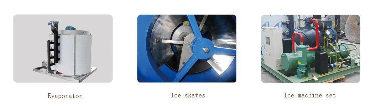 Small 1100 Kg Commercial Flake Ice Making Machine For Fish 19.94 kw