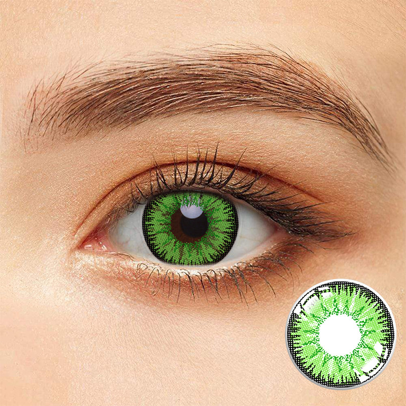 Custom Green Purple Blue Enhancement Tint Contact Lenses 14.5mm