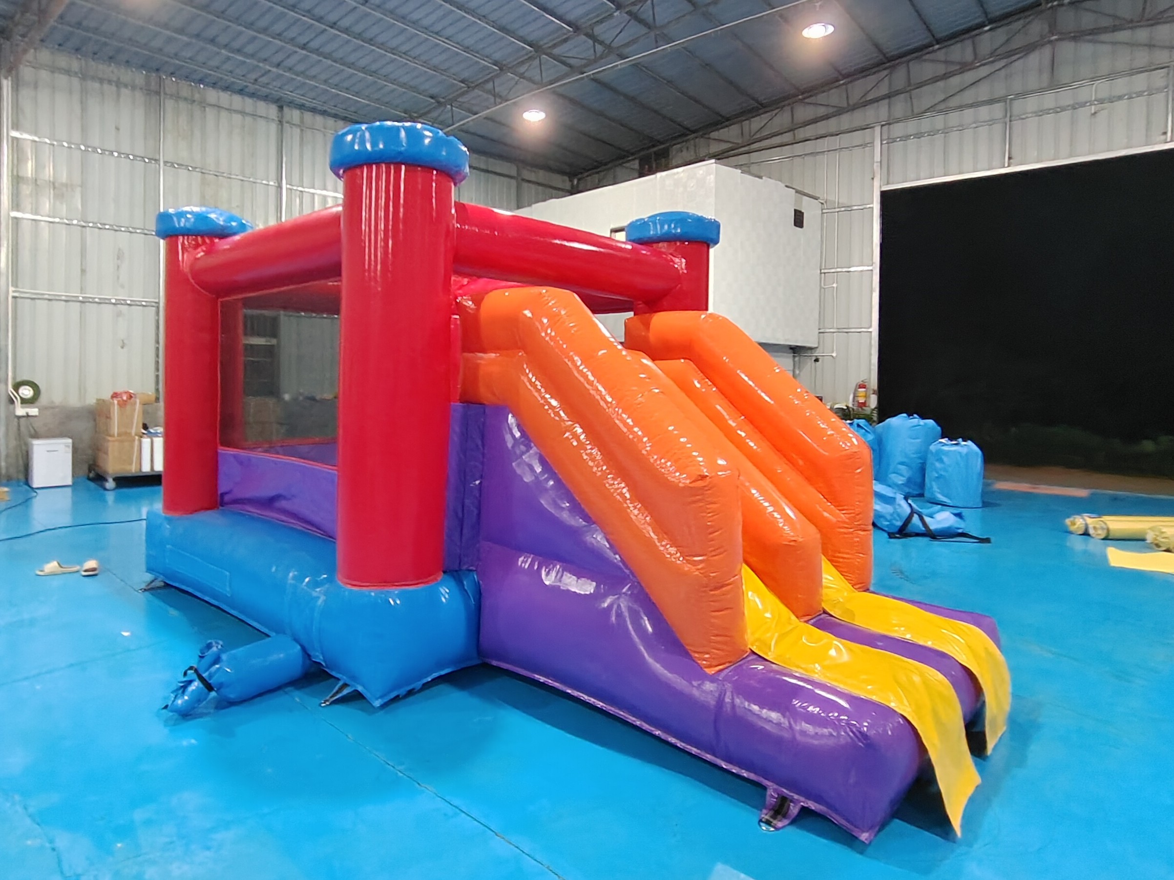 Commercial High Quality Inflatable Jumping Castle With Dry Slide Inflatable Bounce House With Slide Combo For Kids