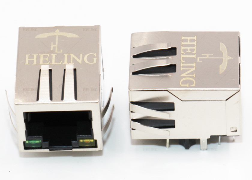1000 Base - T Magnetic RJ45 Female Coupler Single Port Tab Down Latch