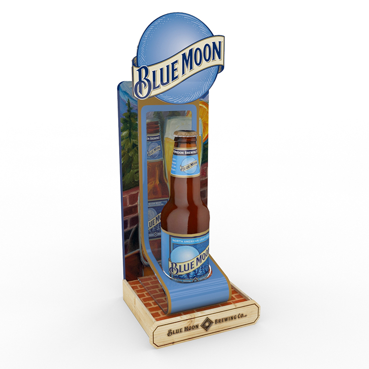 Wallmount Wine Display Stand Stylish Beer Bottle Holder Utility Glorifier For Supermarket