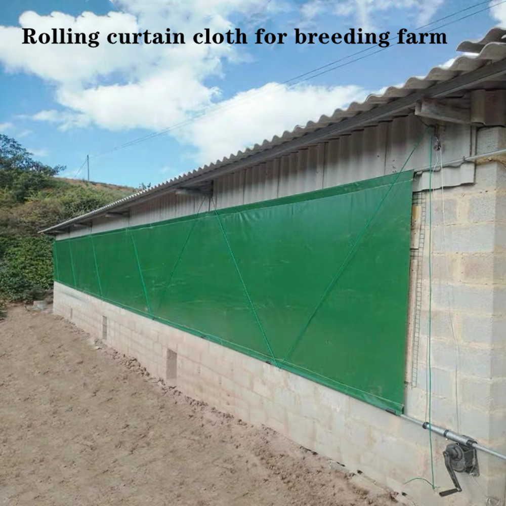 300-1000gsm PVC Tent Fabric Poultry And Livestock Farms Rolling Curtains Thermal Tarpaulin