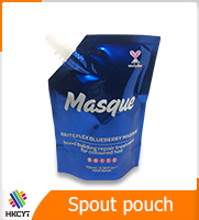 Squeeze Liquid Stand Up Spout Pouch Bag Black Matte Print Label Juice