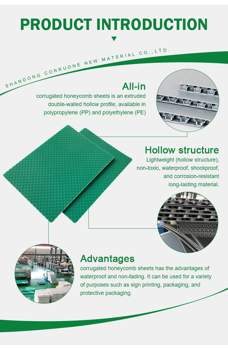 Colored Polypropylene Coreflute Sheet 2400mm Yellow Correx Board