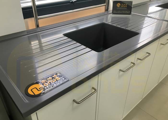 High Precision Monolithic Black Resin Sink For Biological And Pharmaceutical Labs