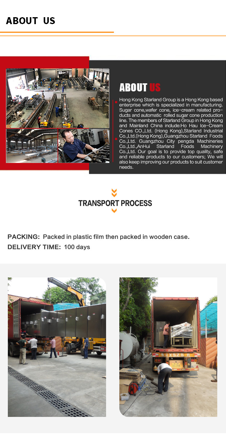 Automatic Crisp Tube Production Line , 45 Pieces Of 260*240 Mm One Mold Two Cakes , With After-Sales Service.