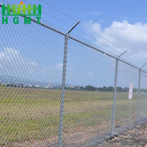 Boundary Protection Galvanized Chain Link Fence Black Customizable Wire Mesh