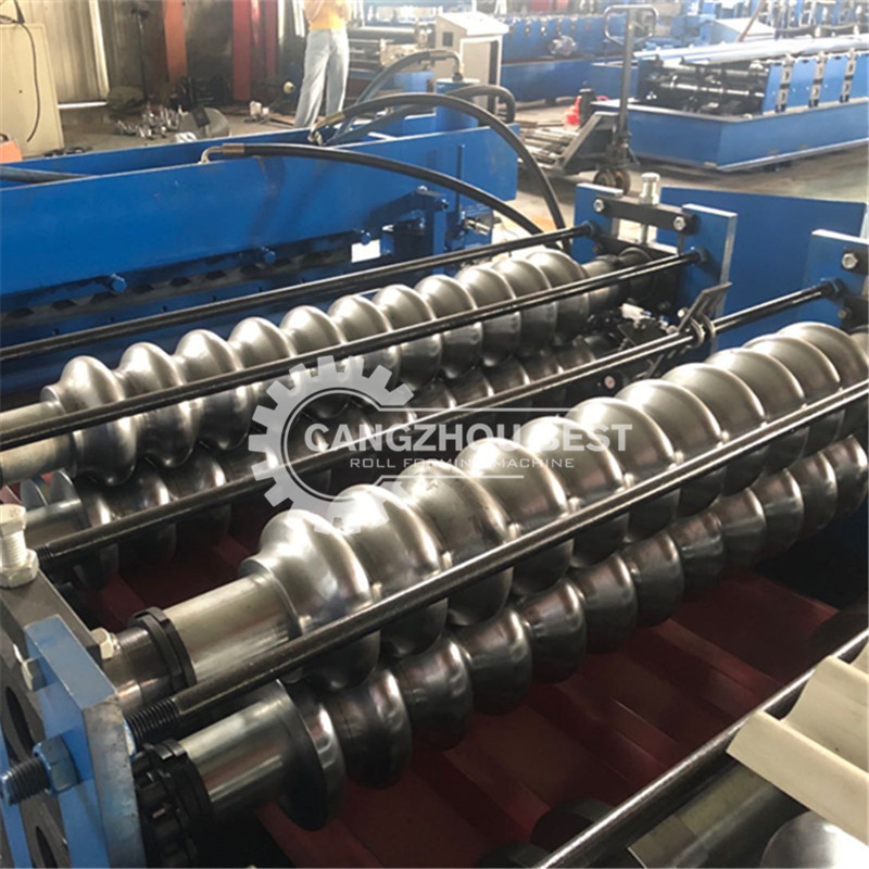 Double Layer Corrugated 70mm Roofing Sheet Roll Forming Machine